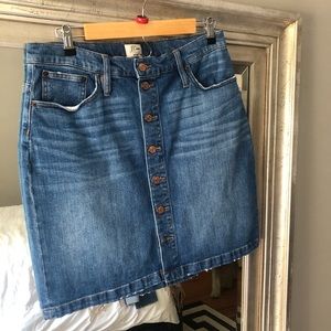 BNWOT JCREW DENIM BUTTON SKIRT